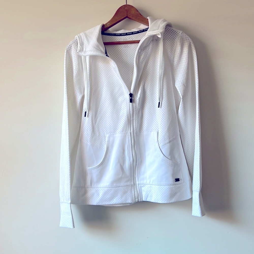 DKNY white light active hoodie size M
